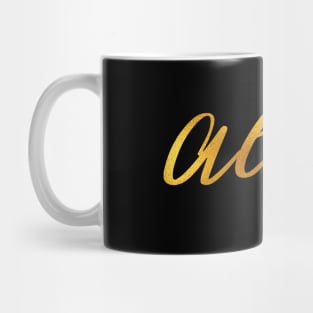 Alexis Name Hand Lettering in Gold Letters Mug